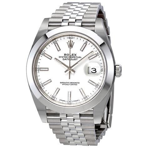 rolex datejust witte plaat|Rolex Datejust watch.